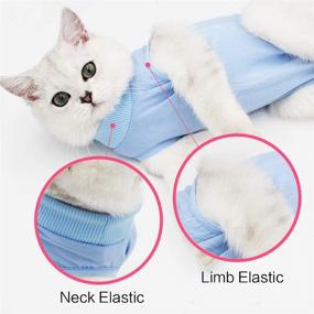 img 3 attached to 🐱 Cat Recovery Suit: Abdominal Wound Solution, Post-Surgery Wear, Non-Lick, E-Collar Substitute