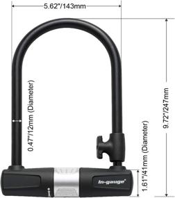 img 3 attached to 🚲 In-gauge Bike U Lock with Cable: Heavy Duty Security for Road, Mountain, and Electric Bikes