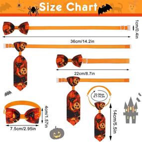 img 3 attached to 🎃 Set of 32 Halloween Dog Tie and Bowtie Collars - Pet Bow Ties for Halloween Costumes - Adjustable Neckties and Bow Ties - Dog Grooming Accessories for Cats and Dogs - Fits Small, Medium, and Large Pets