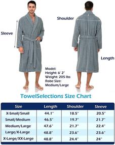 img 1 attached to Turkish Cotton Bathrobe for Men - Medium Size | TowelSelections Men's Clothing