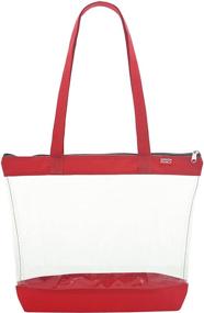 img 3 attached to Stylish & Practical Clear Shoulder Zipper Tote: Ideal for Organized and Trendy Individuals