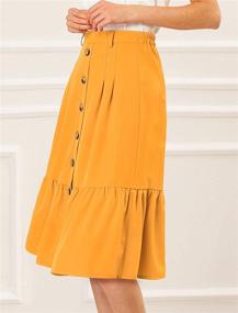 img 3 attached to Allegra Womens Vintage Waisted Button Women's Clothing for Skirts