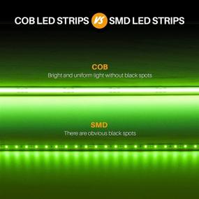 img 3 attached to 🎉 CT CAPETRONIX COB LED Light Strips Green: 9.84FT Flexible High Density Tape Lights Kit for Parties, Homes, DIY, Decoration - Dimmable, 3000k CRI 90+ - RF Remote, DC24V Power Supply Included