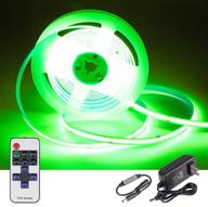 🎉 ct capetronix cob led light strips green: 9.84ft flexible high density tape lights kit for parties, homes, diy, decoration - dimmable, 3000k cri 90+ - rf remote, dc24v power supply included логотип