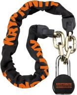 🔒 kryptonite messenger 9.5mm chain and moly bicycle 11mm padlock - black logo