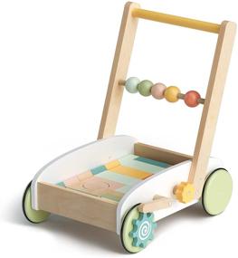 img 3 attached to ROBUD Wooden Baby Walkers Building Blocks for 10-24 Months - Educational Toys for Baby Learning Walker