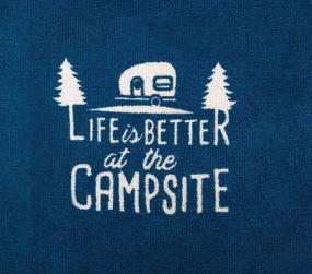 img 3 attached to Набор полотенец Camco Life is Better at The Campsite для автодома - идеальное решение для эффективной сушки посуды и рук - включает (2) полотенца - 27 дюймов x 16-1/2 дюймов (53301)