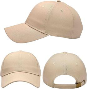 img 3 attached to 🧢 AOSMI 3-Pack Unisex Plain Cotton Strapback Baseball Hat - Adjustable, One Size Fits All - Low Profile Blank Ball Cap for Men and Women