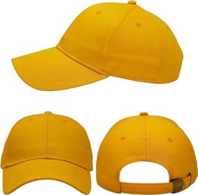 img 1 attached to 🧢 AOSMI 3-Pack Unisex Plain Cotton Strapback Baseball Hat - Adjustable, One Size Fits All - Low Profile Blank Ball Cap for Men and Women