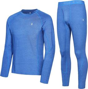 img 4 attached to Little Donkey Andy Men's Thermal Underwear Set - Performance Base Layer with Moisture-Wicking Long Johns Top & Bottom featuring Fly Access