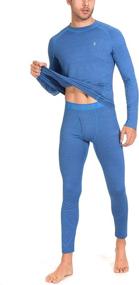 img 2 attached to Little Donkey Andy Men's Thermal Underwear Set - Performance Base Layer with Moisture-Wicking Long Johns Top & Bottom featuring Fly Access