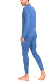 img 1 attached to Little Donkey Andy Men's Thermal Underwear Set - Performance Base Layer with Moisture-Wicking Long Johns Top & Bottom featuring Fly Access