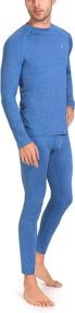 img 3 attached to Little Donkey Andy Men's Thermal Underwear Set - Performance Base Layer with Moisture-Wicking Long Johns Top & Bottom featuring Fly Access