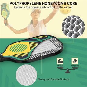 img 3 attached to Gonex Pickleball Paddles Set of 2 - Composite Core Equipment with Racquets, Balls, and Carry Bag - Ideal for Beginners to Professionals