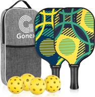 gonex pickleball paddles set of 2 - composite core equipment with racquets, balls, and carry bag - ideal for beginners to professionals логотип