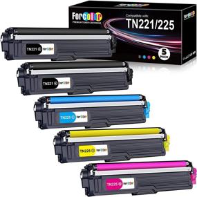 img 4 attached to 🖨️ Forcolor Compatible Toner Cartridge Replacement for Brother TN221 TN225 - 5 Pack (2 Black, 1 Cyan, 1 Magenta, 1 Yellow) for MFC-9130CW HL-3170CDW HL-3140CW HL-3180CDW MFC-9330CDW