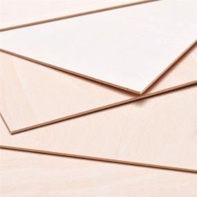 img 2 attached to Basswood Sheets 5-Pack for Crafts - Thin Plywood Wood: 300x200x1.5mm