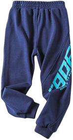 img 3 attached to 💫 Stylish GLEAMING GRAIN Drawstring Elastic Sweatpants: Perfect Addition to Boys' Clothing Wardrobe!