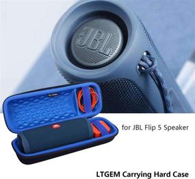 img 3 attached to 🔵 Жесткий чехол LTGEM для портативного Bluetooth-динамика JBL FLIP 5 - синий | Водонепроницаемый и прочный