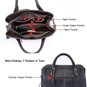 img 2 attached to Valrena Handbags Shoulder Crossbody Satchels Women's Handbags & Wallets