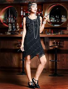 img 3 attached to PrettyGuide Womens Scalloped Origami Flapper Women's Clothing in Dresses