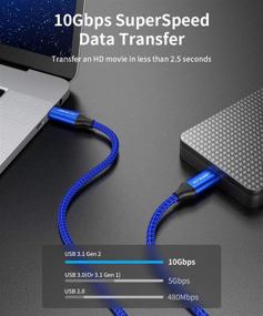 img 1 attached to 🔌 JSAUX Высокоскоростной кабель USB-C to USB-C 3.1 Gen2 3.3FT, [10Gbps/100W] USB C 20V/5A кабель с поддержкой передачи питания, выводом видео 4K, совместим с MacBook Pro Air, iPad Pro 2020, Pixel и другими устройствами/ноутбуками с разъемом Type C.