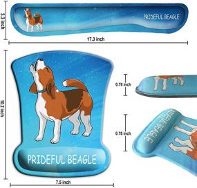 img 1 attached to Набор подставок для запястья Waldeal Ergonomic Beagle для клавиатуры и мыши - поднятый кремниевый гель, нескользящая основа из ПУ-резины - идеально подходит для геймеров, офисных работников, компьютеров, ноутбуков, печатников