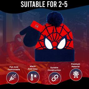 img 2 attached to 🕷️ Keep Your Little Superhero Warm with Marvel Spider Man Toddler Winter Mittens - Boys' Essential Accessories