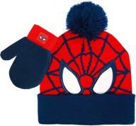 🕷️ keep your little superhero warm with marvel spider man toddler winter mittens - boys' essential accessories logo