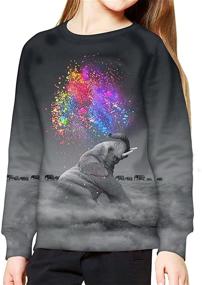 img 3 attached to YSTARDREAM Elephant Sweatshirts Crewneck Pullover