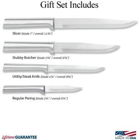 img 3 attached to 🔪 Premium Rada Cutlery Wedding Register Knife Gift Set – 4 USA-Made Stainless Steel Knives With Silver Aluminum Handle: A Culinary Delight