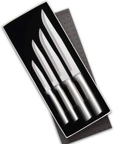 img 4 attached to 🔪 Premium Rada Cutlery Wedding Register Knife Gift Set – 4 USA-Made Stainless Steel Knives With Silver Aluminum Handle: A Culinary Delight