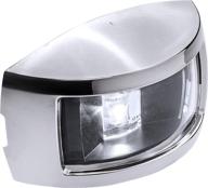 highly visible white stern led marine navigation light - ip67 waterproof, uscg approved, corrosion resistant chrome and abs - ideal for fishing boat, yacht, pontoon up to 65.6' (20m) логотип