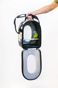 img 3 attached to 🐦 Premium Small Multicolor Soft Sided Bird Travel Carrier with Perch - Prevue Pet Products