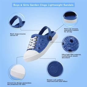 img 2 attached to EQUICK Kids' EVA Garden Clogs: Lightweight Beach Sandals for Toddlers and Little Kids