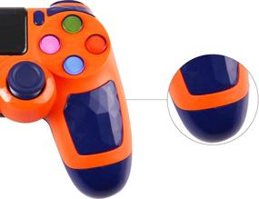 img 1 attached to 🎮 ZFY PS4 Bluetooth Wireless Gamepad in Orange: Compatible with PS-4/Slim/Pro/PC/Android, Speaker, Touch Panel, High Sensitivity Joystick