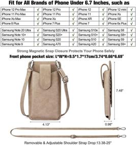 img 1 attached to 👜 Stylish and Secure: S ZONE Leather Crossbody Lanyard Blocking Women's Handbags & Wallets