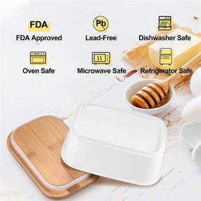 img 2 attached to 🧈 Efficient Porcelain Butter Keeper Container - The Perfect Solution