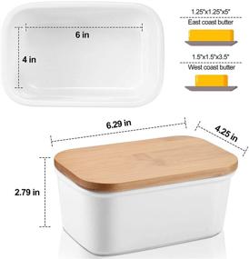 img 3 attached to 🧈 Efficient Porcelain Butter Keeper Container - The Perfect Solution