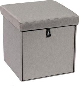 img 3 attached to Versatile and Stylish B FSOBEIIALEO Ottoman with Drawers: A Folding Storage Ottoman Cube for Convenient Organization and Comfort