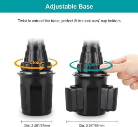 img 2 attached to 📱 Upgraded Car Cup Holder Phone Mount: Universal Adjustable Cradle for iPhones and Samsung Galaxy - Compatible with iPhone 11 Pro XS Max XR X 8 7 6 6s Plus, Samsung Galaxy S10 S10E S9 S9+ S8 S7