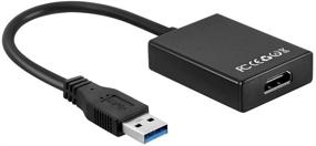 img 4 attached to 🖥️ 1080P HD USB 3.0 to HDMI адаптер с аудиовыходом - многомониторный видеографический конвертерный кабель для ноутбука Windows XP / 7/8 / 8.1/10 HDTV ТВ ПК [не поддерживается MAC и Vista]