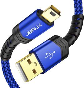 img 4 attached to JSAUX Мини USB кабель [2 шт. 6.6ft + 6.6ft] - Кабель для быстрой зарядки для Ti-84 Plus CE, контроллера PS3, GoPro и многого другого!