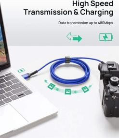 img 1 attached to JSAUX Мини USB кабель [2 шт. 6.6ft + 6.6ft] - Кабель для быстрой зарядки для Ti-84 Plus CE, контроллера PS3, GoPro и многого другого!