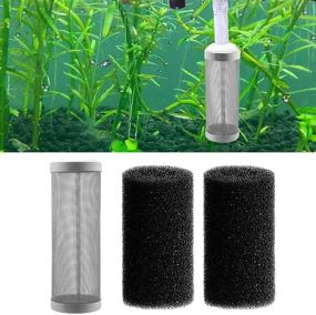 img 4 attached to 🐠 IAFVKAI Stainless Steel Aquarium Filter Inflow Basket: 12mm/16mm Mesh Shrimp Guard with Pre-Filter Sponge Cover