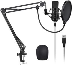 img 4 attached to 🎙️ YOTTO USB Microphone Kit: Premium 192KHZ/24BIT Studio Streaming Mic with Boom Arm, Shock Mount & Pop Filter - Perfect for Recording, Broadcasting, YouTube, Gaming & More!