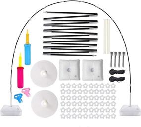 img 4 attached to 🎈 Adjustable Balloon Arch Kit - 10Ft Wide with 2 Water Fillable PVC Bases, 2 Water Fillable Bags, 60Pcs Balloon Clips, 2 Manual Pumps, 2 Balloon Knotters - Party Decoration Set