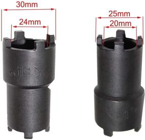 img 1 attached to 🔧 Инструмент для снятия замковой гайки и сцепления - 20 мм 24 мм - Совместим с мотоциклами ATC 110 125 ATC 90 CA 200 CB 200 - 4-х штырьковый гаечный ключ для Taotao Roketa SSR ATV Dirt Bike