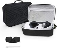 amvr large travel case for oculus quest 2 - portable & fashionable vr gaming headset and touch controllers storage bag (black) logo