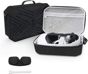 img 4 attached to AMVR Large Travel Case for Oculus Quest 2 - Portable & Fashionable VR Gaming Headset and Touch Controllers Storage Bag (Black)